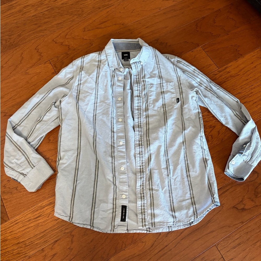 Men’s Light Blue Button Down Vans
